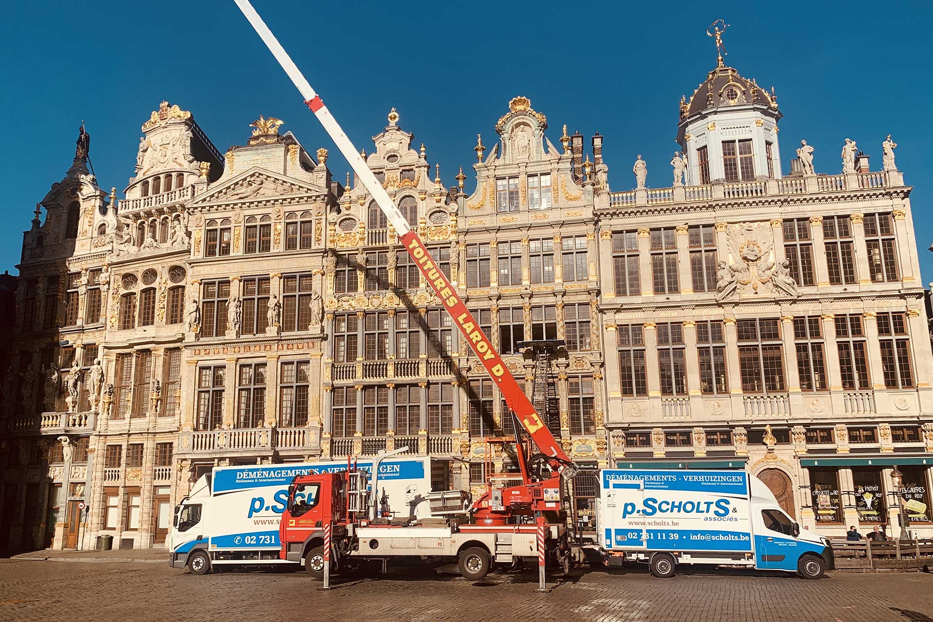 Déménagemùent à la Grand Place de Bruxelles